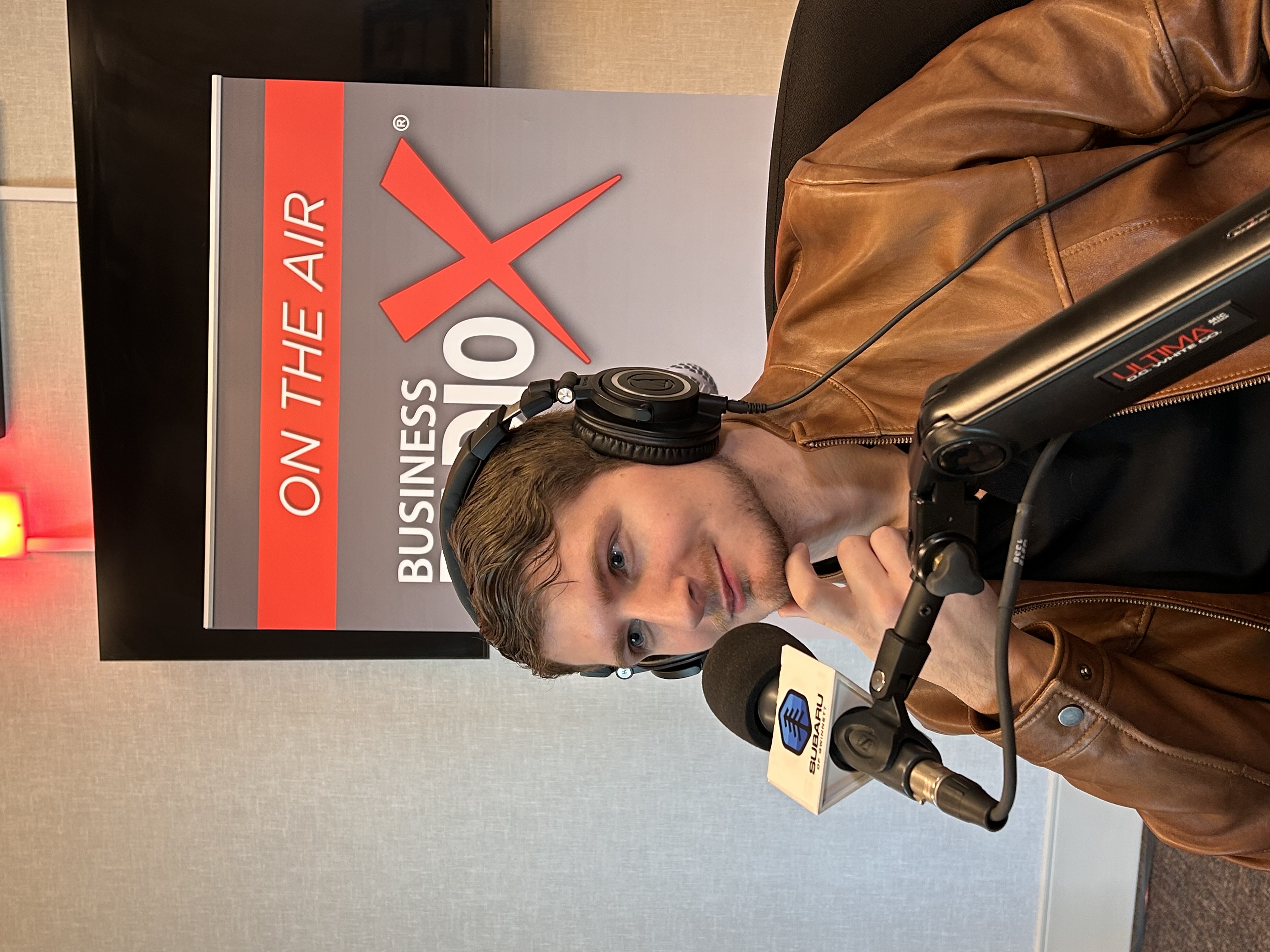 Perry Luzier at the Business RadioX studio